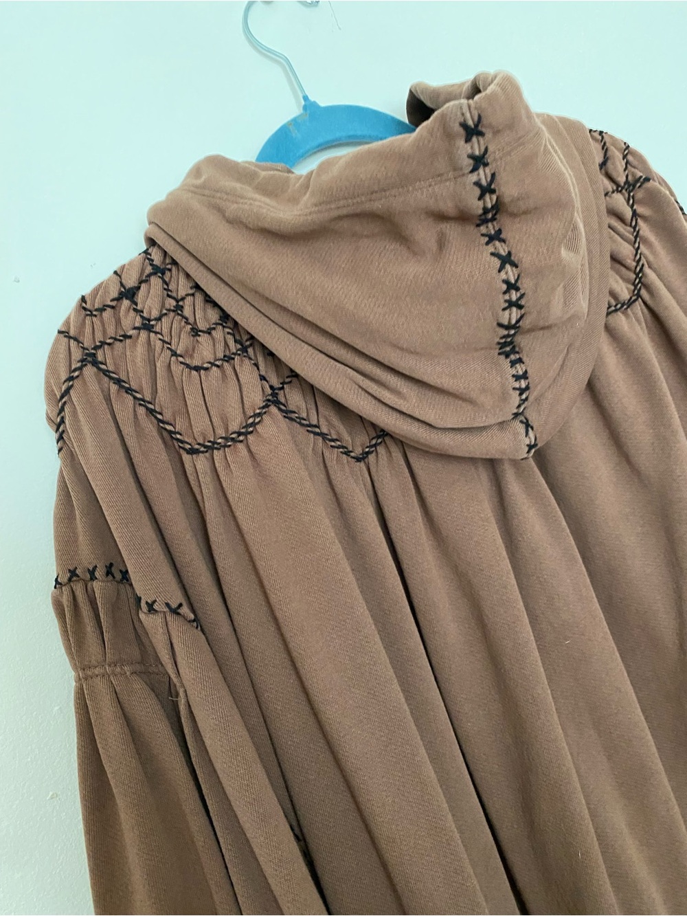 Free People Women’s adorable embroidered Hoodie tunic Dress so M/L - Picture 6 of 7